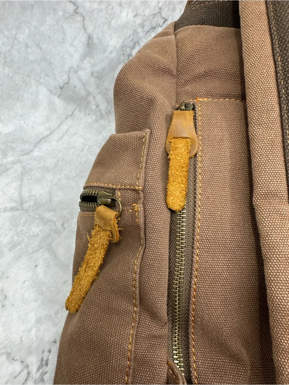 Gearonic Brown Canvas Backpack - Casual Everyday Bag